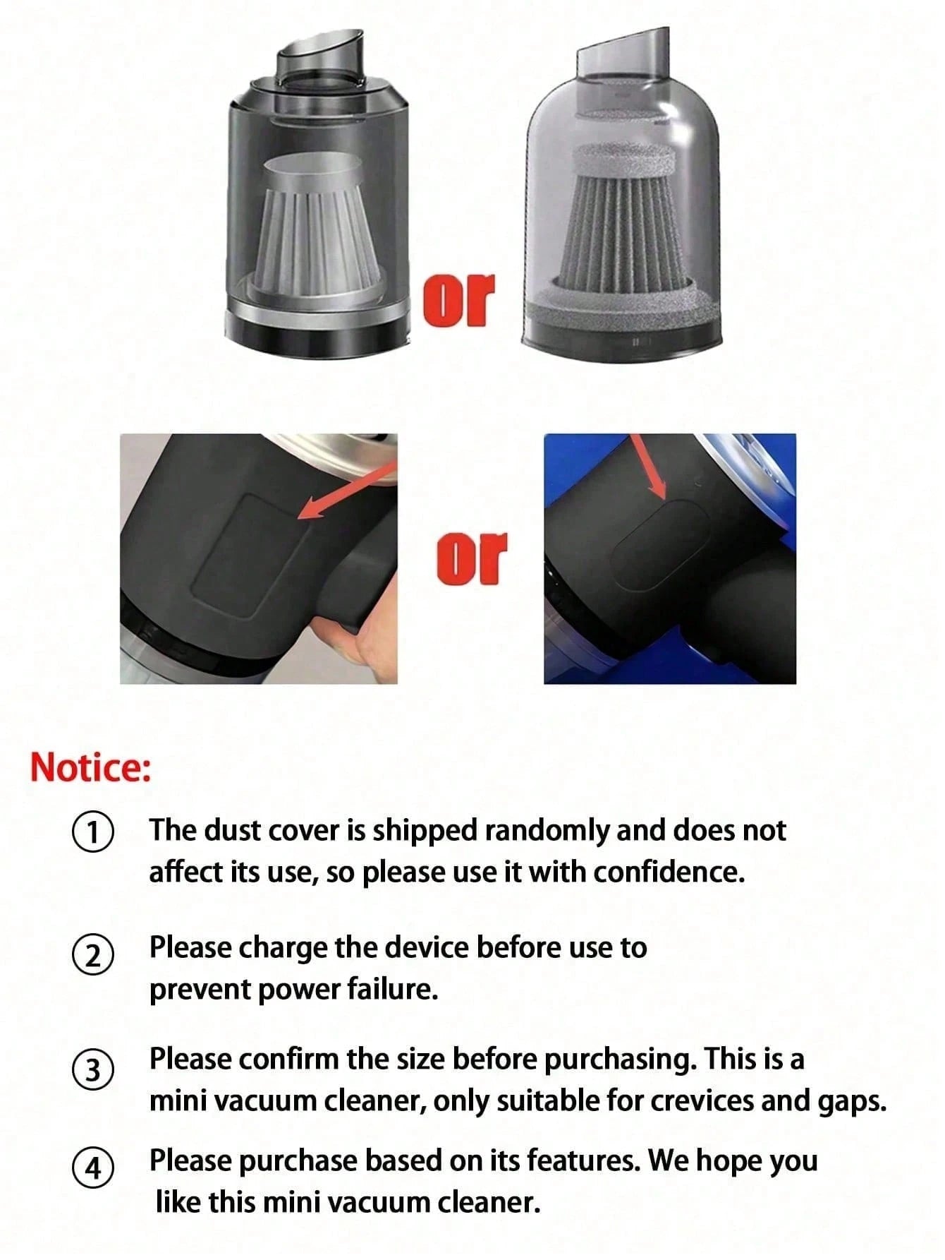 This Compact And Portable Vacuum Cleaner Features Powerful Suction, A Built-In 1800mAh Type-C Rechargeable Battery, Low-Noise Air Purification, And Comes With Multiple Nozzle Accessories, Making It Pe