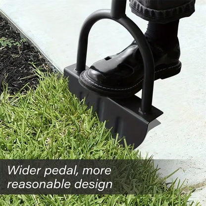 This Ergonomic Manual Lawn Edger Is A Single Piece Garden Tool Designed With A Half-Moon Saw-Tooth Shape. It Features A Long Handle, Making It Perfect For Landscaping Along Sidewalks, Driveways, And F