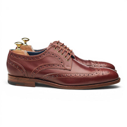 'Thompson' Brown Leather Derby Brogues UK 7.5 G