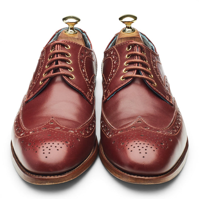 'Thompson' Brown Leather Derby Brogues UK 7.5 G