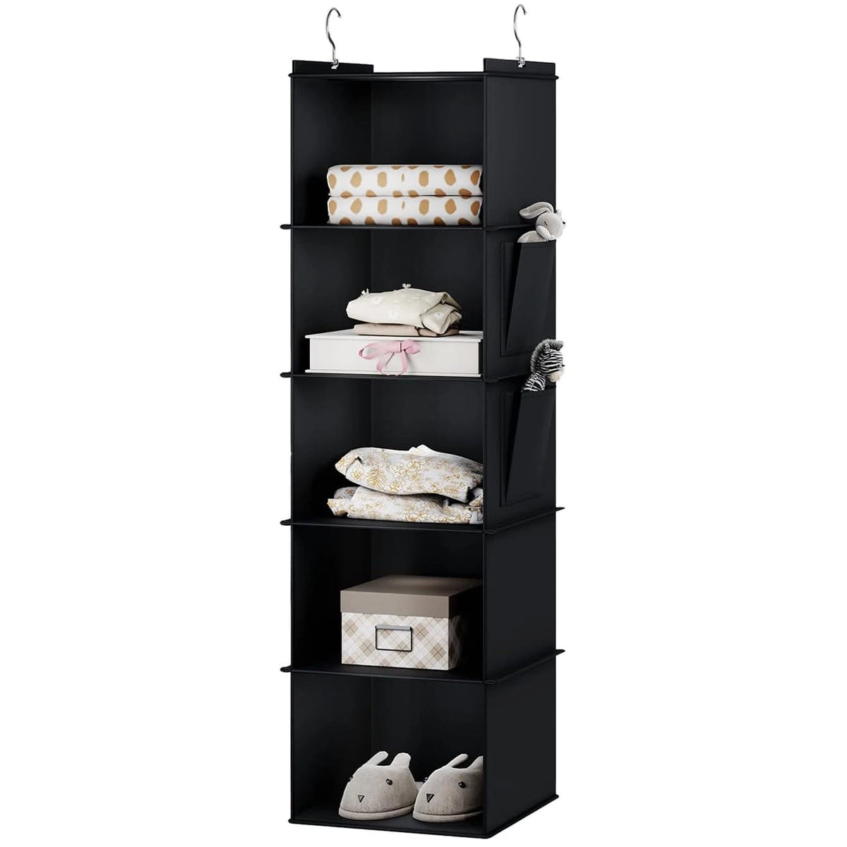 Tiered Hanging Storage Bags: 5-Tier Storage For Clothes, Hats, Pants, And Shoes