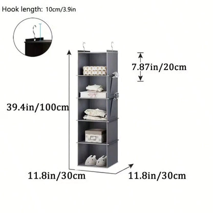 Tiered Hanging Storage Bags: 5-Tier Storage For Clothes, Hats, Pants, And Shoes