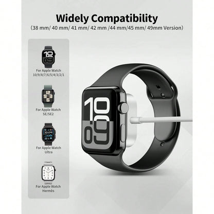 TIMESS-Fast Wireless Watch Charger, Compatible With Watch Series Ultra 10 9 8 7 SE, Smart Watch 6 5 4 3 2 1, USB Or TYPE C Charging Cable