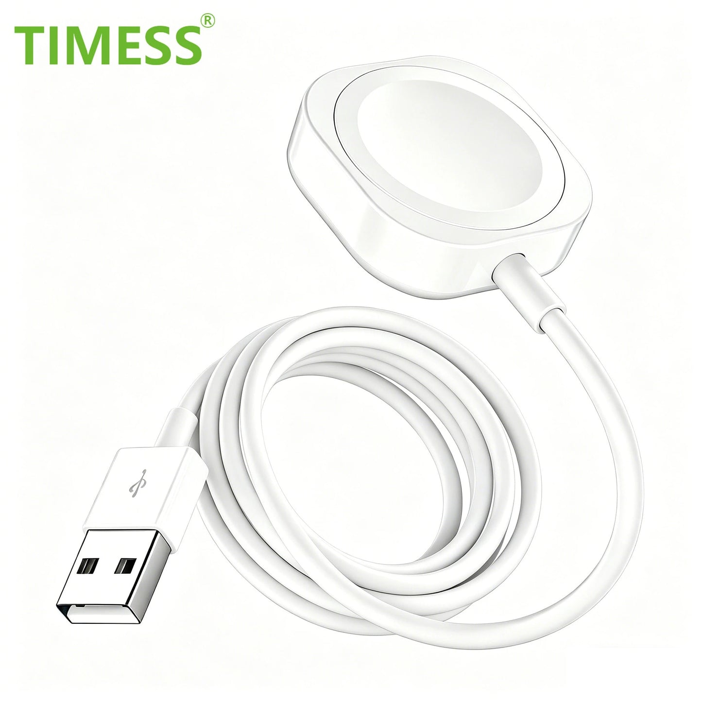 TIMESS-Fast Wireless Watch Charger, Compatible With Watch Series Ultra 10 9 8 7 SE, Smart Watch 6 5 4 3 2 1, USB Or TYPE C Charging Cable