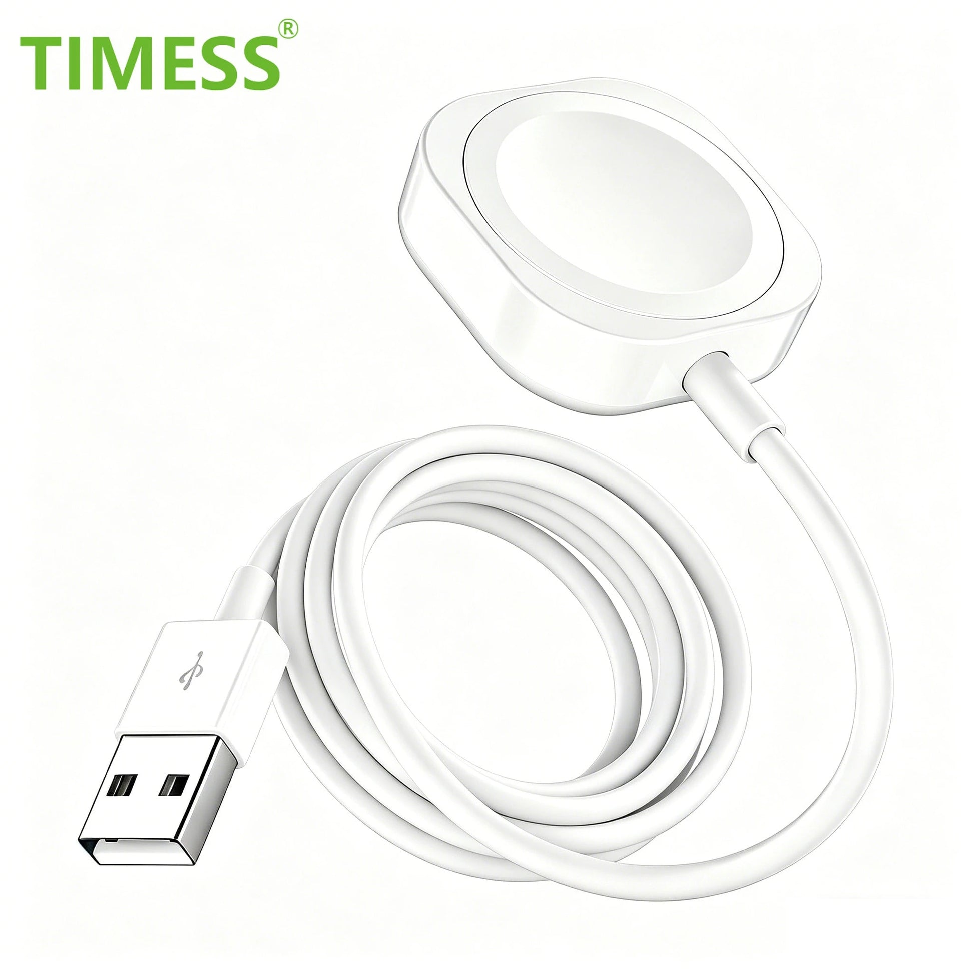 TIMESS-Fast Wireless Watch Charger, Compatible With Watch Series Ultra 10 9 8 7 SE, Smart Watch 6 5 4 3 2 1, USB Or TYPE C Charging Cable