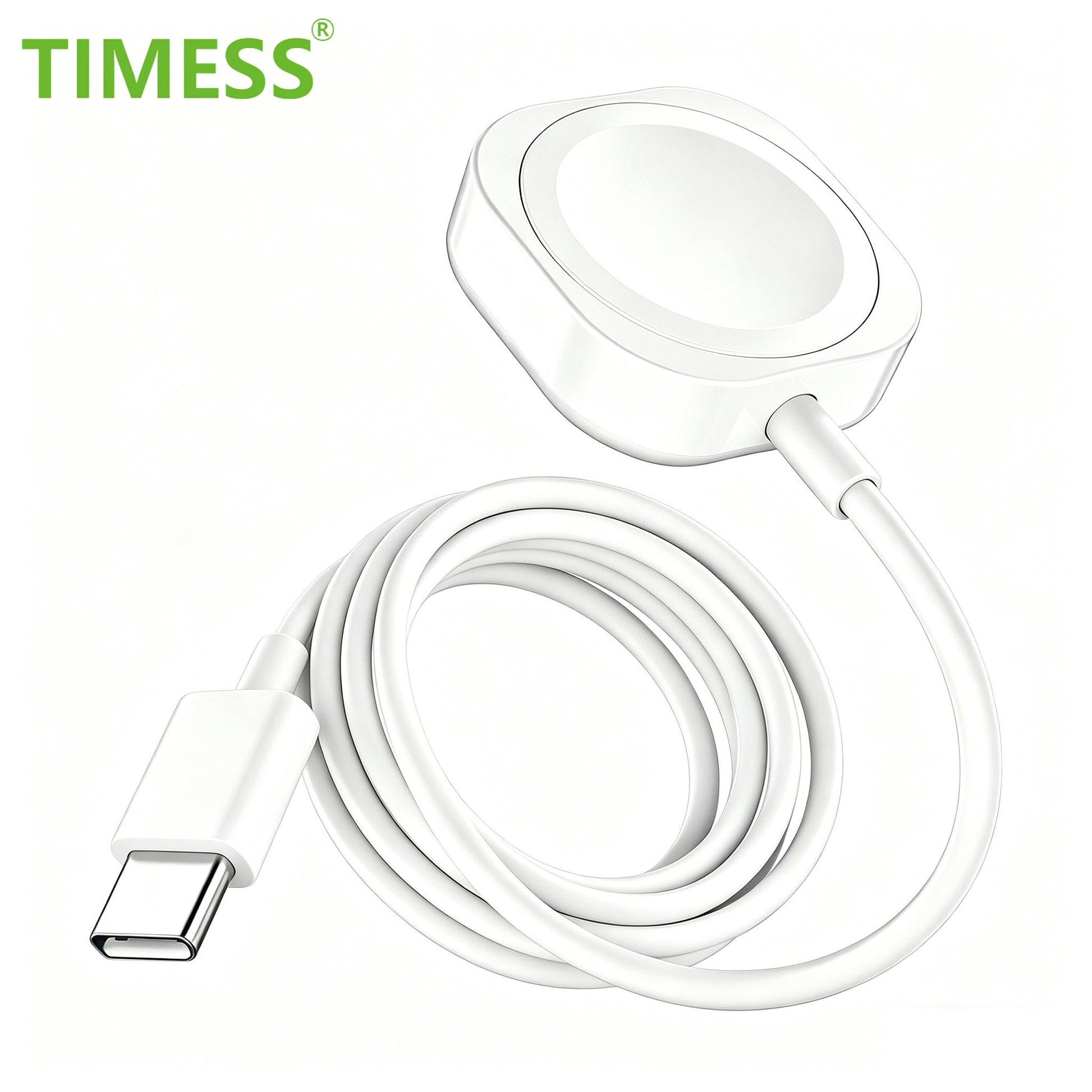TIMESS-Fast Wireless Watch Charger, Compatible With Watch Series Ultra 10 9 8 7 SE, Smart Watch 6 5 4 3 2 1, USB Or TYPE C Charging Cable