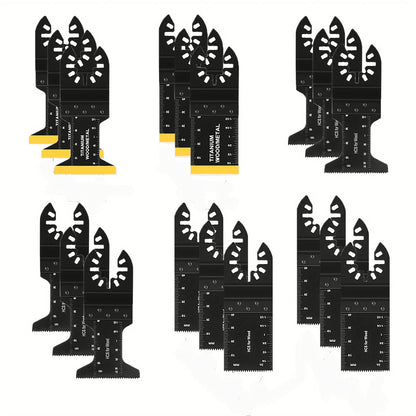 Titanium Oscillating Tool Blade, 18PCS Oscillating Saw Blades Metal Cutting Multi Tool Blades Kits Wood And Metal Nails Plastic