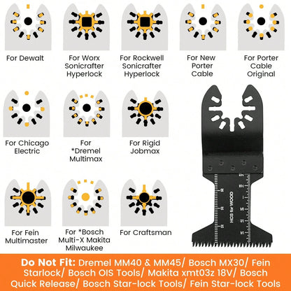 Titanium Oscillating Tool Blade, 18PCS Oscillating Saw Blades Metal Cutting Multi Tool Blades Kits Wood And Metal Nails Plastic
