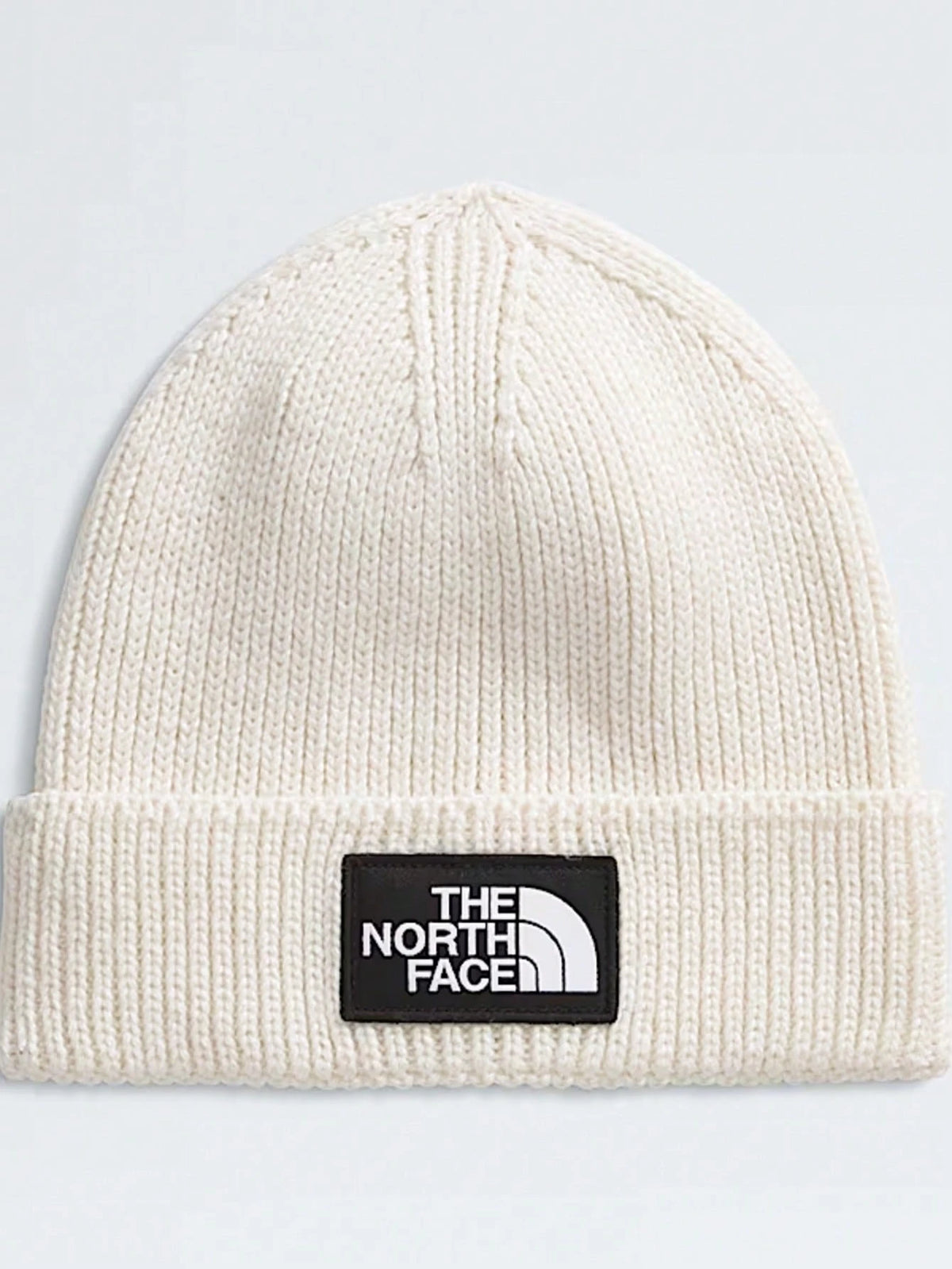 TNF Logo Box Cuffed Beanie – Ribbed Knit Winter Hat With Soft Stretch, Unisex Warm Outdoor Cap,3 Colors