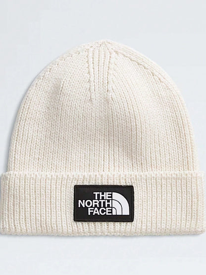 TNF Logo Box Cuffed Beanie – Ribbed Knit Winter Hat With Soft Stretch, Unisex Warm Outdoor Cap,3 Colors