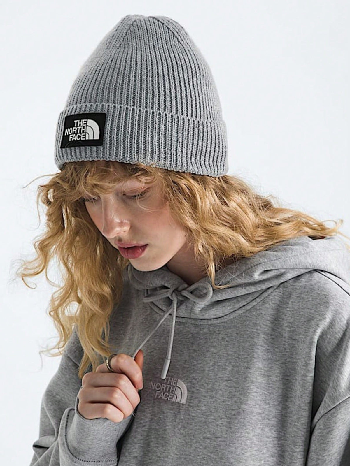 TNF Logo Box Cuffed Beanie – Ribbed Knit Winter Hat With Soft Stretch, Unisex Warm Outdoor Cap,3 Colors