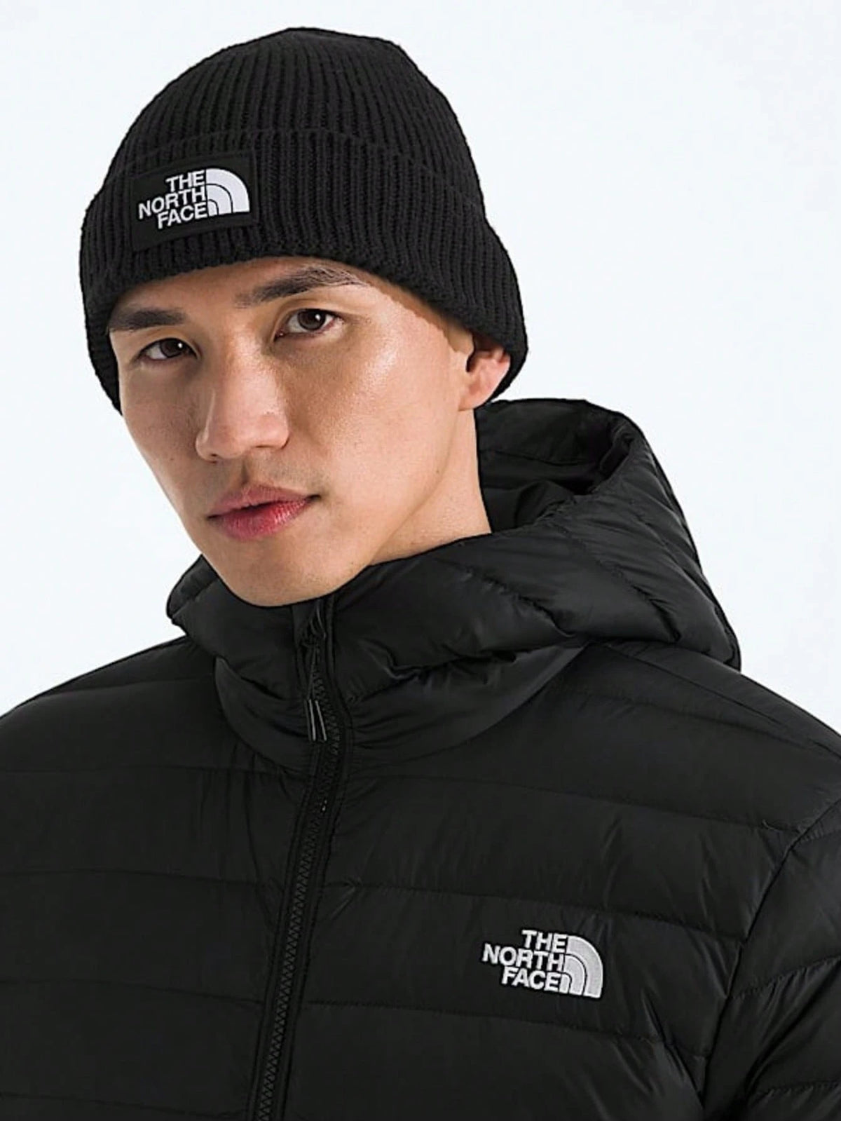 TNF Logo Box Cuffed Beanie – Ribbed Knit Winter Hat With Soft Stretch, Unisex Warm Outdoor Cap,3 Colors