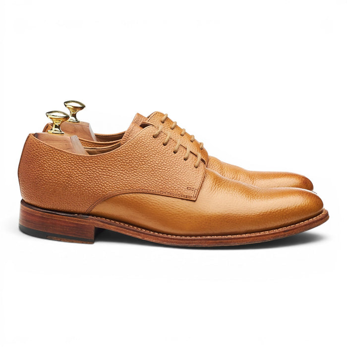 'Toby' Tan Brown Grain Leather Derby UK 7 F