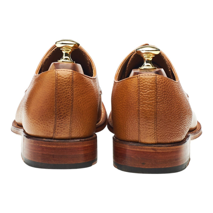 'Toby' Tan Brown Grain Leather Derby UK 7 F