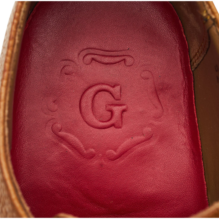 'Toby' Tan Brown Grain Leather Derby UK 7 F