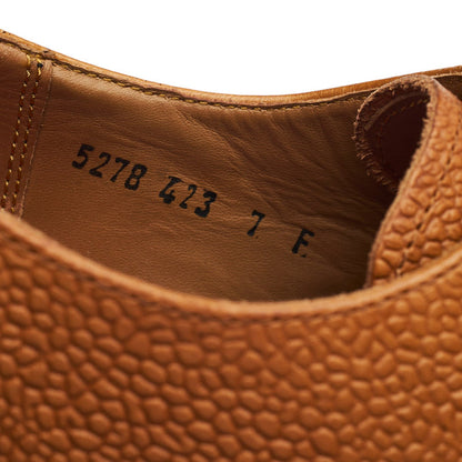 'Toby' Tan Brown Grain Leather Derby UK 7 F