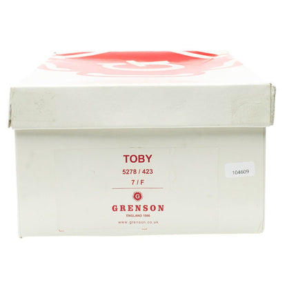 'Toby' Tan Brown Grain Leather Derby UK 7 F