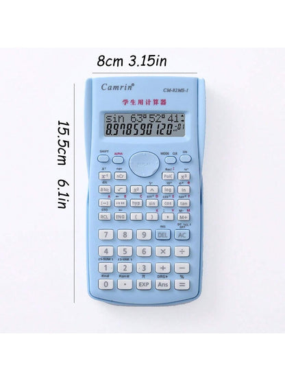 tonxiyuemu 1pc Color Function Calculator, Multi-Function Student Exam Scientific Calculator, Dual-Line Display Exam Calculator (Battery Not Included) 15.5cm*8cm