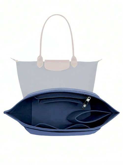 Tote Bag Organizer Insert, Felt Handbag Organizer With Multiple Pockets, Zipper Pouch, Bag In Bag