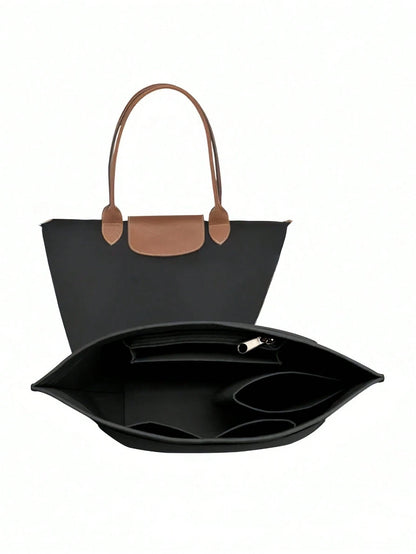 Tote Bag Organizer Insert, Felt Handbag Organizer With Multiple Pockets, Zipper Pouch, Bag In Bag
