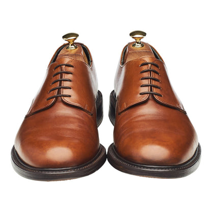 'Tough Times' Brown Leather Derby UK 10 F
