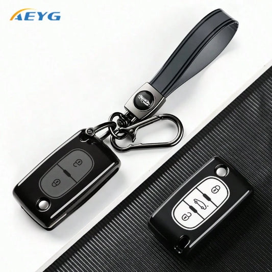 TPU Car Key FOB Case Cover For Peugeot 207 307 308 407 408 3008 5008 Citro En C2 C3 C4 C5 C6 C8