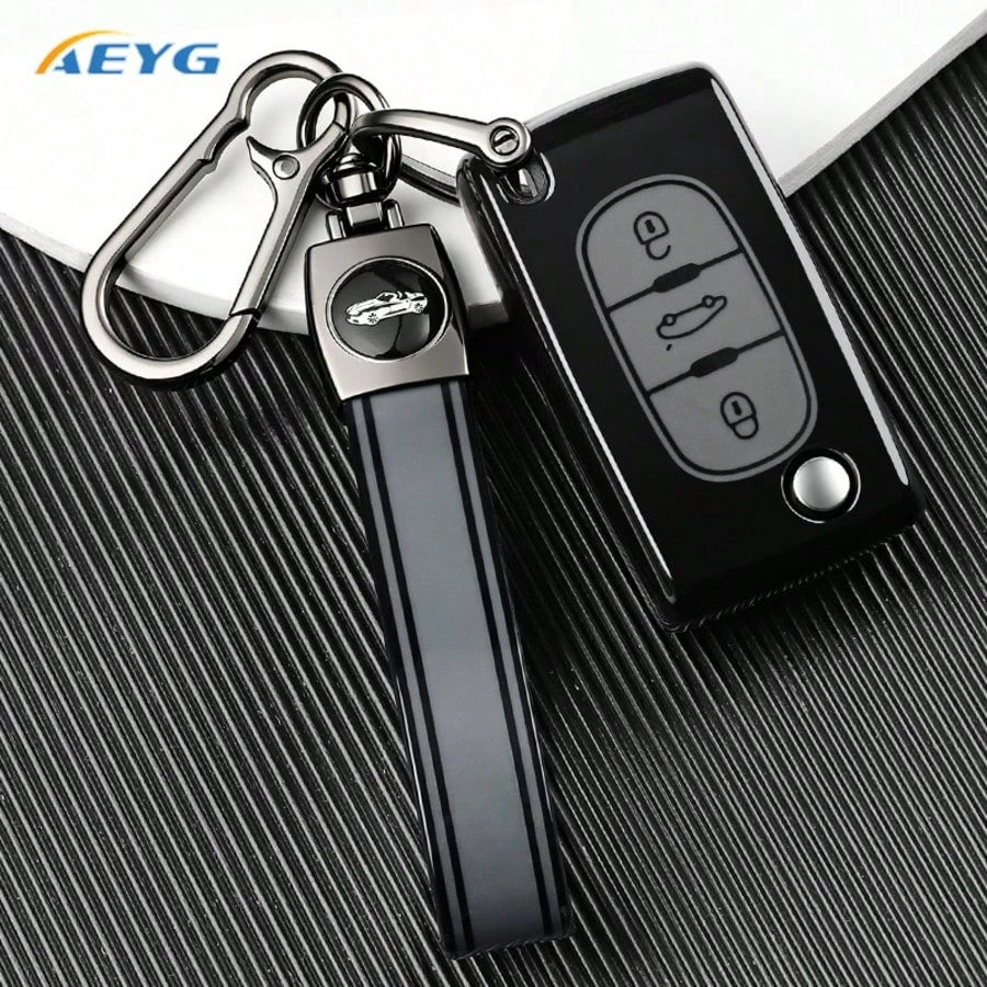TPU Car Key FOB Case Cover For Peugeot 207 307 308 407 408 3008 5008 Citro En C2 C3 C4 C5 C6 C8