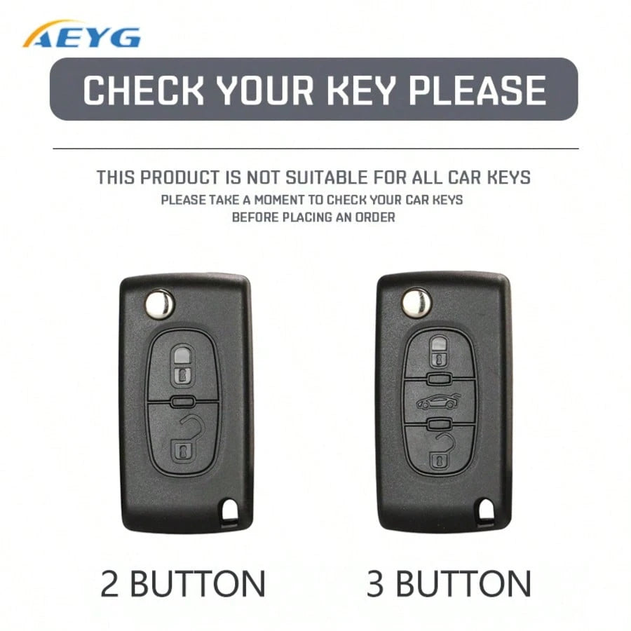 TPU Car Key FOB Case Cover For Peugeot 207 307 308 407 408 3008 5008 Citro En C2 C3 C4 C5 C6 C8