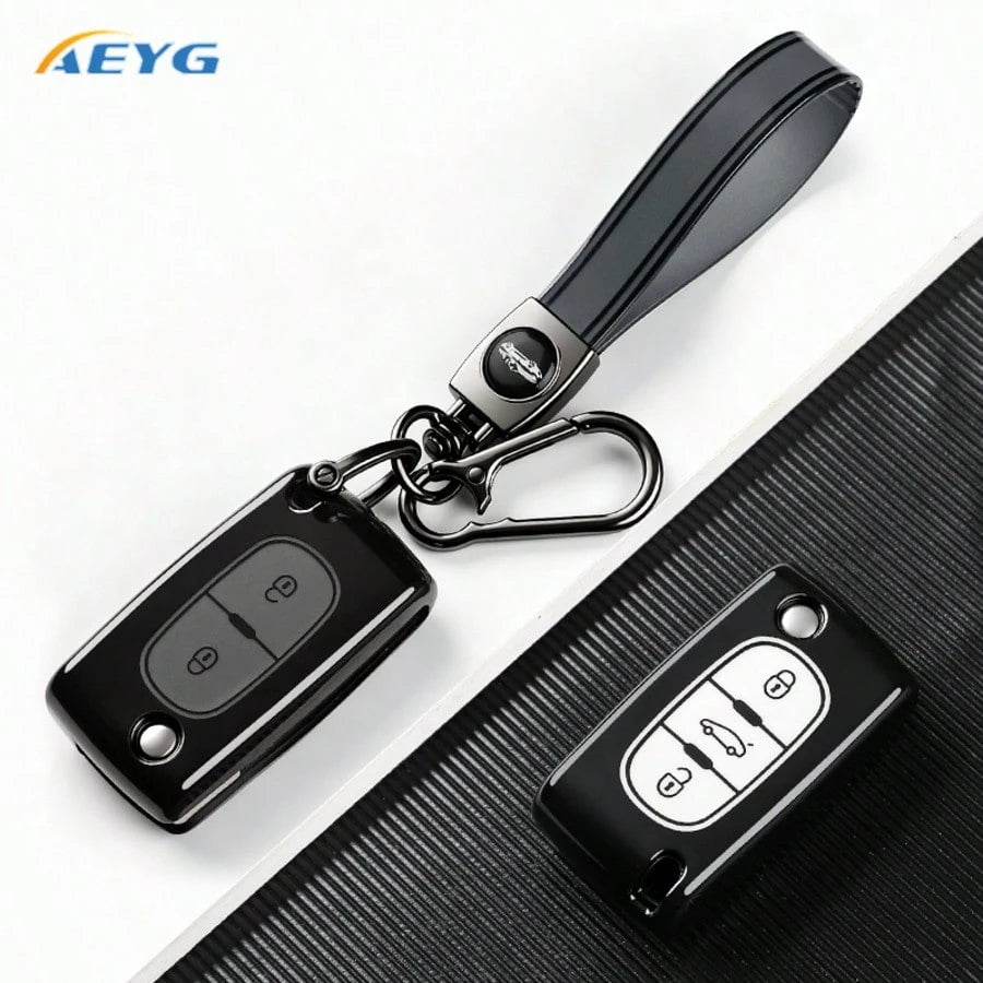 TPU Car Key FOB Case Cover For Peugeot 207 307 308 407 408 3008 5008 Citro En C2 C3 C4 C5 C6 C8