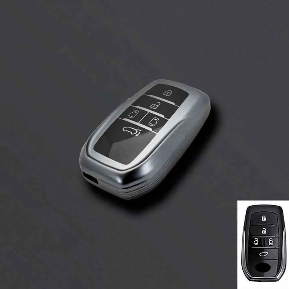 TPU Car Key Protective Cover Remote Shell Keychain Pendant Compatible With Toyota Alphard PREVIA Voxy Noah Esquire Vellfire Harrier Series Accessories