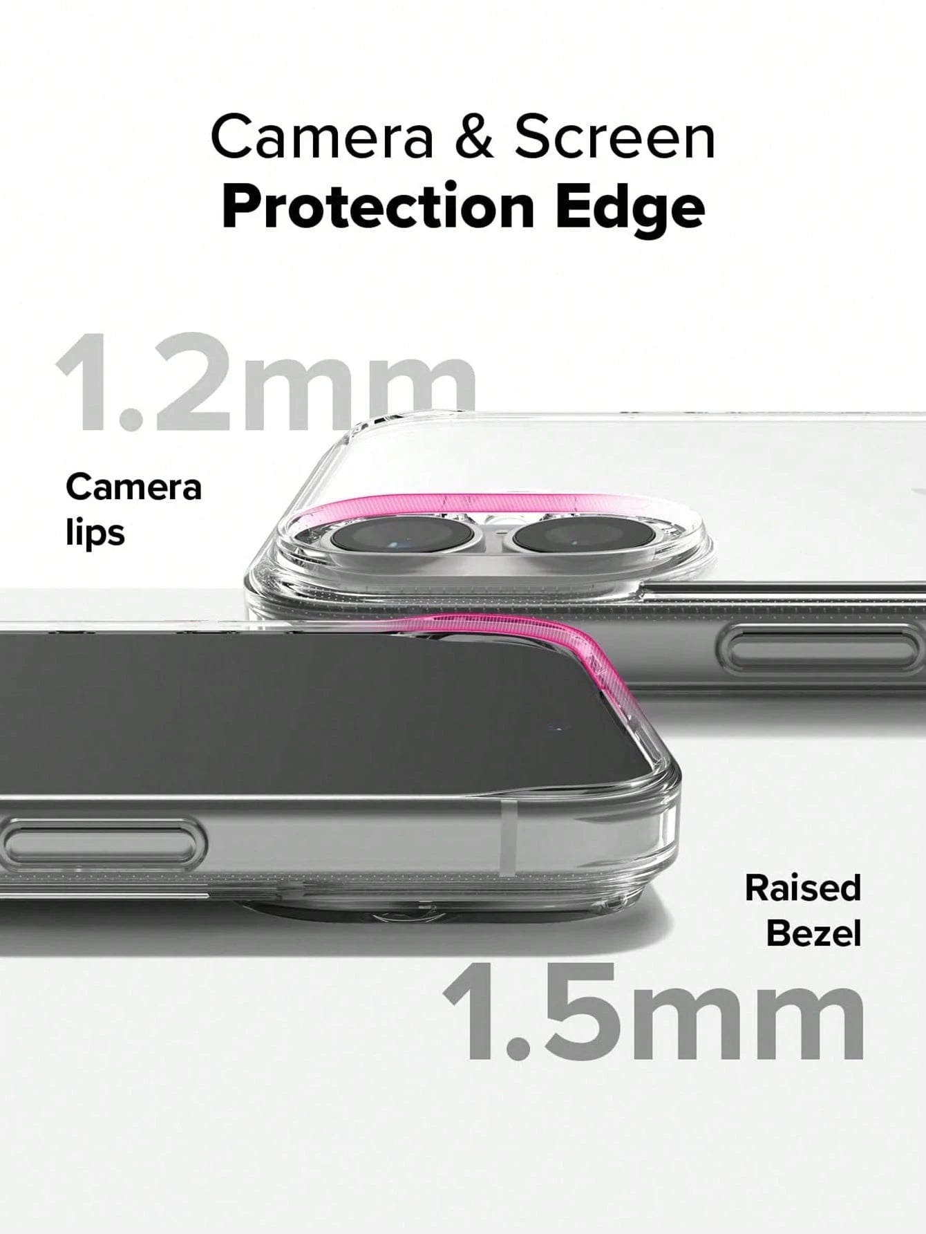Transparent Blue TPU Screen Protection 1pc Soft TPU Phone Case Compatible With Apple 17/17Pro/17ProMax/17Air/16 16 Pro 16 Plus 16 Pro Max/16e/ 15ProMax/ 15Plus 14 13 12 11 Shock-Absorbing Bumper Pro