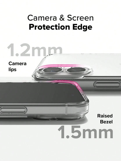 Transparent Blue TPU Screen Protection 1pc Soft TPU Phone Case Compatible With Apple 17/17Pro/17ProMax/17Air/16 16 Pro 16 Plus 16 Pro Max/16e/ 15ProMax/ 15Plus 14 13 12 11 Shock-Absorbing Bumper Pro