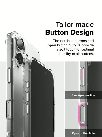 Transparent Blue TPU Screen Protection 1pc Soft TPU Phone Case Compatible With Apple 17/17Pro/17ProMax/17Air/16 16 Pro 16 Plus 16 Pro Max/16e/ 15ProMax/ 15Plus 14 13 12 11 Shock-Absorbing Bumper Pro
