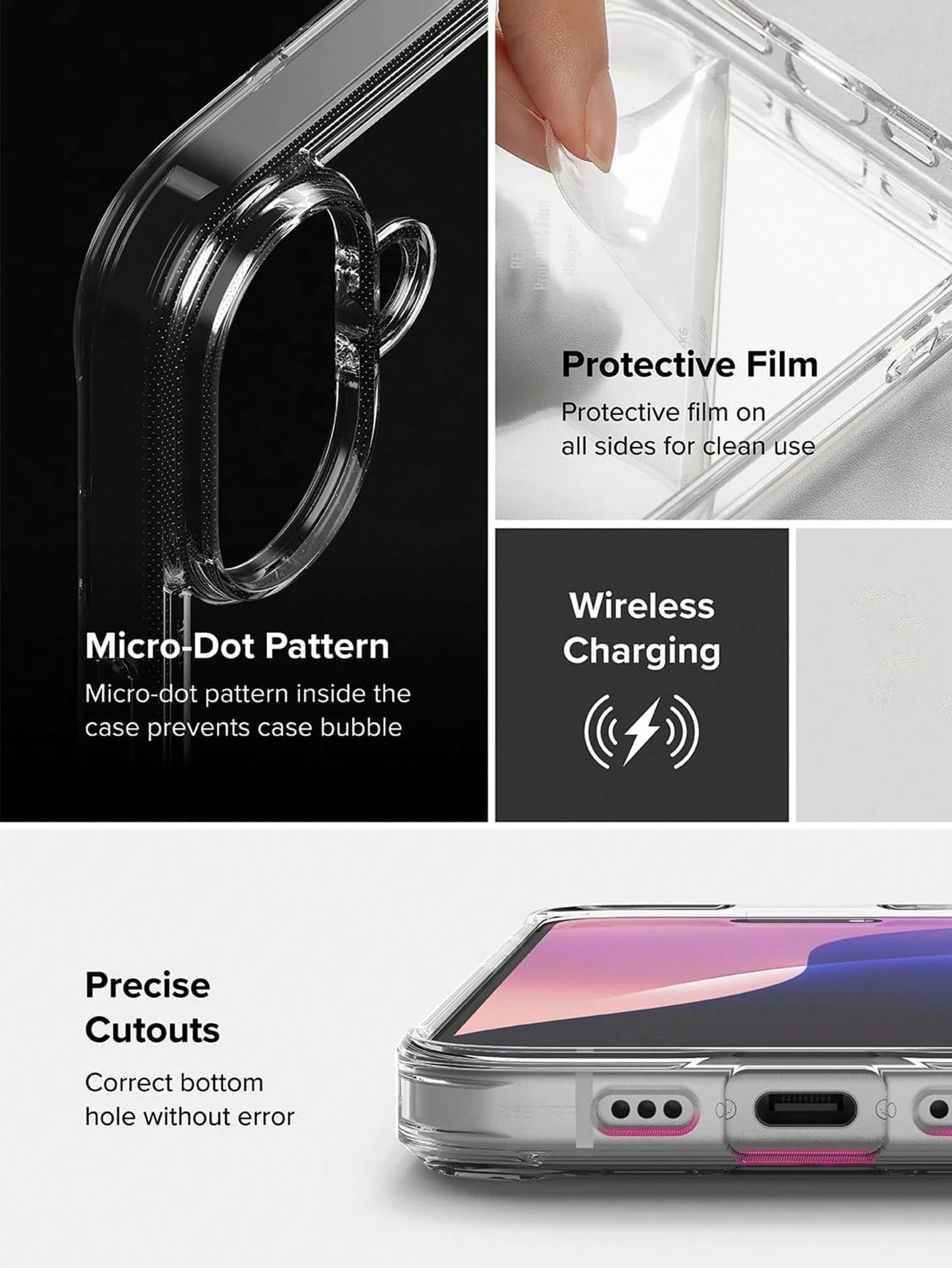 Transparent Blue TPU Screen Protection 1pc Soft TPU Phone Case Compatible With Apple 17/17Pro/17ProMax/17Air/16 16 Pro 16 Plus 16 Pro Max/16e/ 15ProMax/ 15Plus 14 13 12 11 Shock-Absorbing Bumper Pro