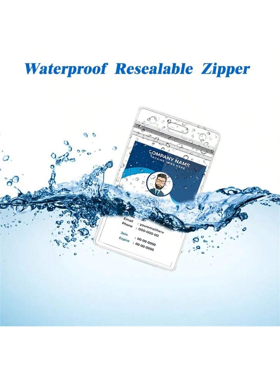 Transparent Soft Waterproof Card & Holder Student Card & Work Card Cover For Exhibition & Factory Use Card Sticker Card Cover Card Cover Card Holder Wallet Business Card Holder Credit Card Holder Id C