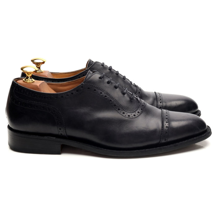 'Trenton' Black Museum Leather Oxford UK 6.5