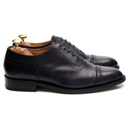 'Trenton' Black Museum Leather Oxford UK 6.5