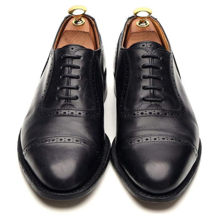 'Trenton' Black Museum Leather Oxford UK 6.5