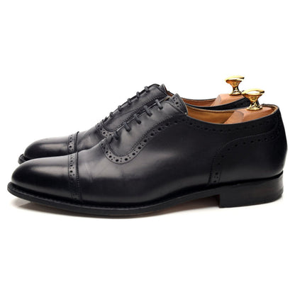 'Trenton' Black Museum Leather Oxford UK 6.5
