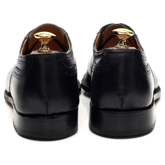 'Trenton' Black Museum Leather Oxford UK 6.5