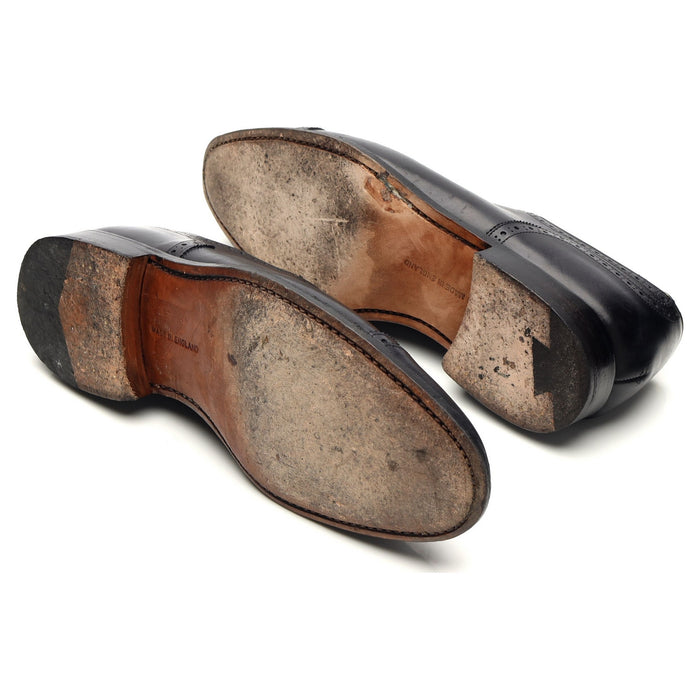 'Trenton' Black Museum Leather Oxford UK 6.5