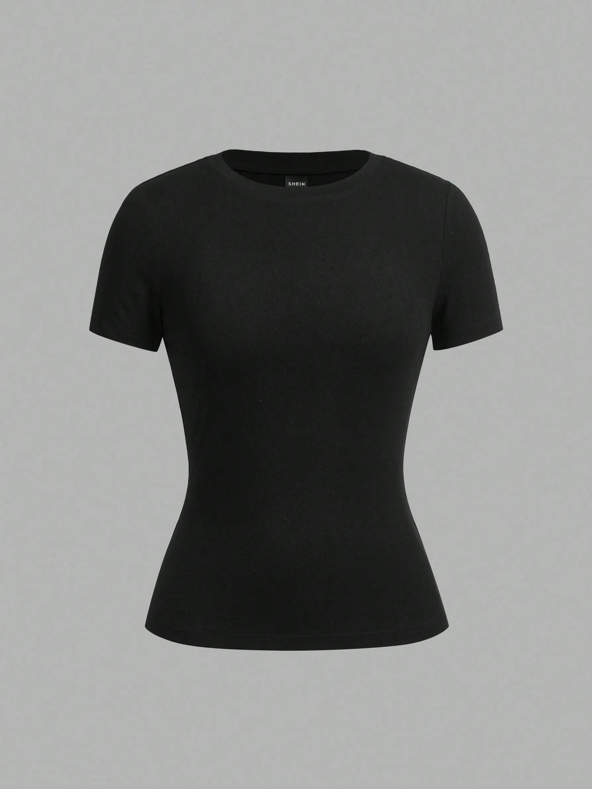 Tseoso 2pcs Black Short Sleeve T-Shirt Set, Casual & Simple, Suitable For Autumn, Winter, Spring & Summer, 95% Cotton, Versatile