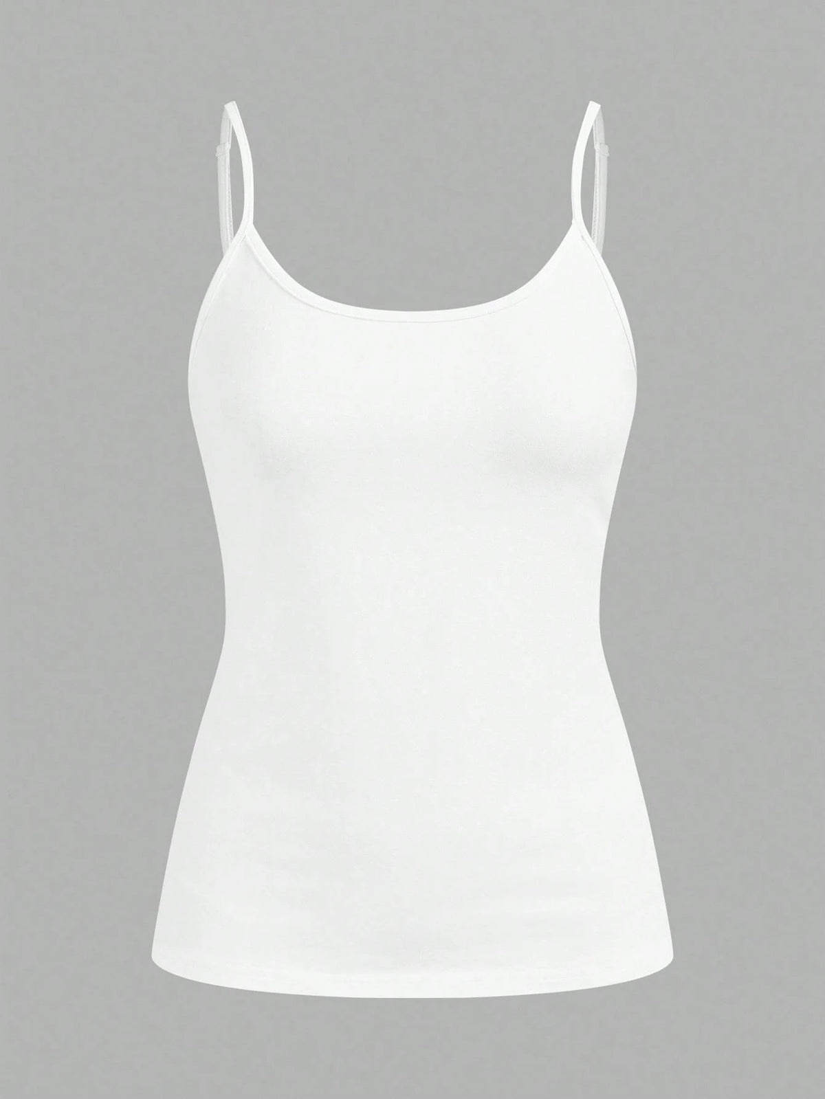 Tseoso 3pcs Casual Minimalist White Pure Cotton Camisole Fitted Tank Top, Suitable For Spring And Summer, Versatile Style