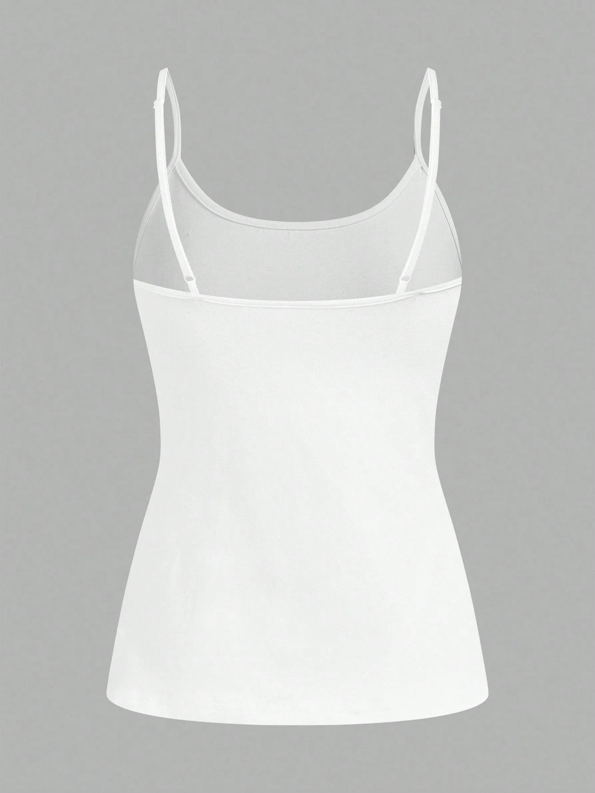 Tseoso 3pcs Casual Minimalist White Pure Cotton Camisole Fitted Tank Top, Suitable For Spring And Summer, Versatile Style