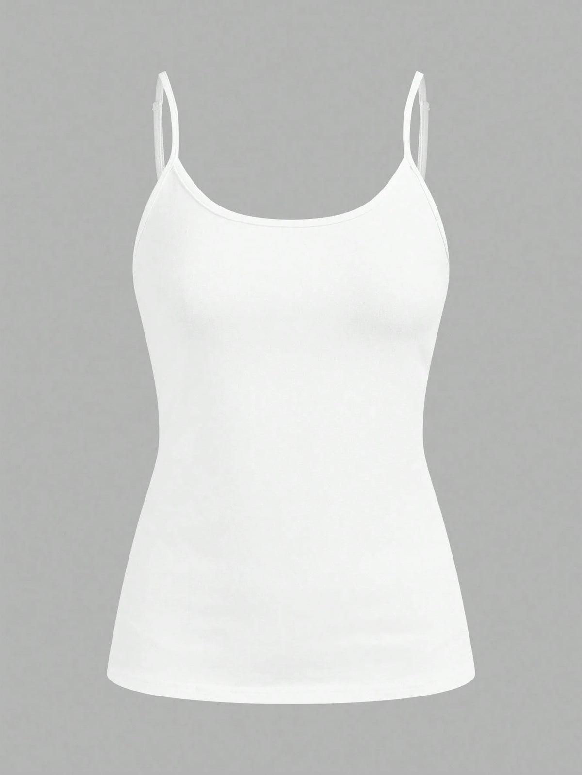 Tseoso 3pcs Casual Minimalist White Pure Cotton Camisole Fitted Tank Top, Suitable For Spring And Summer, Versatile Style