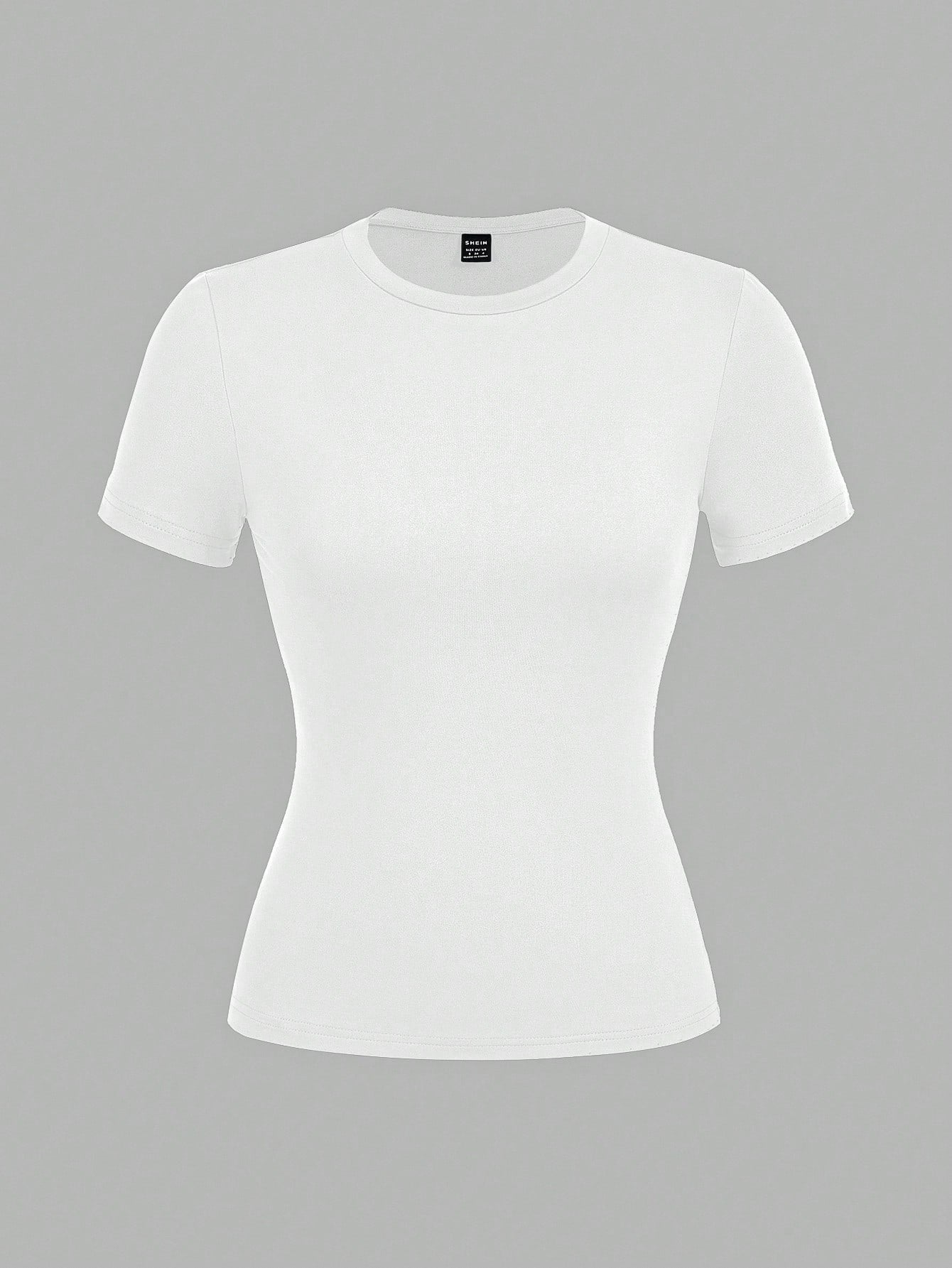 Tseoso 3pcs/Set Casual Minimalist 95% Cotton Women's Crew Neck Fitted Long Length Short Sleeve T-Shirt Set Suitable For Summer
