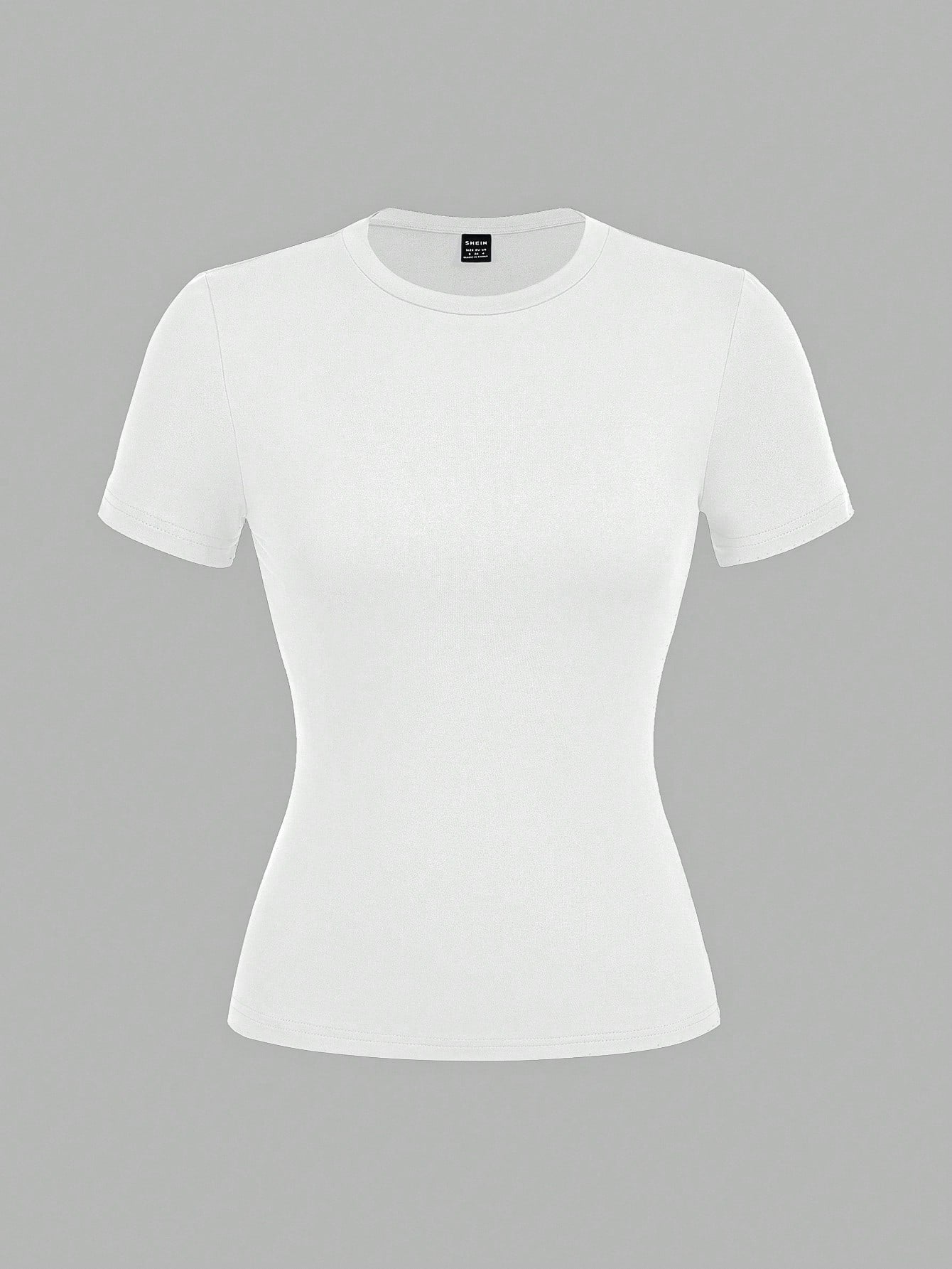 Tseoso 3pcs/Set Casual Minimalist 95% Cotton Women's Crew Neck Fitted Long Length Short Sleeve T-Shirt Set Suitable For Summer