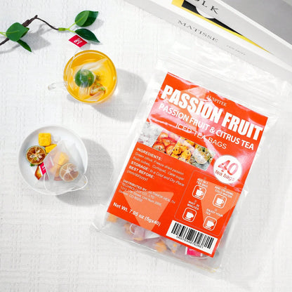 ULTHMOK Green Orange, Kumquat And Passion Fruit Tea, 7.05 Oz (5g * 40 Bags) Mixed Fruit Tea, Sweet And Sour, Afternoon Tea, Caffeine-Free.