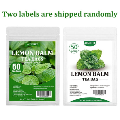 ULTHMOK Lemon Balm Tea Bags 1.5g*50bags Pure Lemon Balm Leaves Herbal Tea Pure Natural