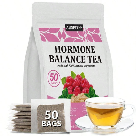 ULTHMOK Restore Hormone Balance Herbal Tea 2.64 Oz (1.5g X 50 Packets)- Natural Menstrual Cycle Support, Spearmint Flavor, Tea For Women, No Additives Or Caffeine